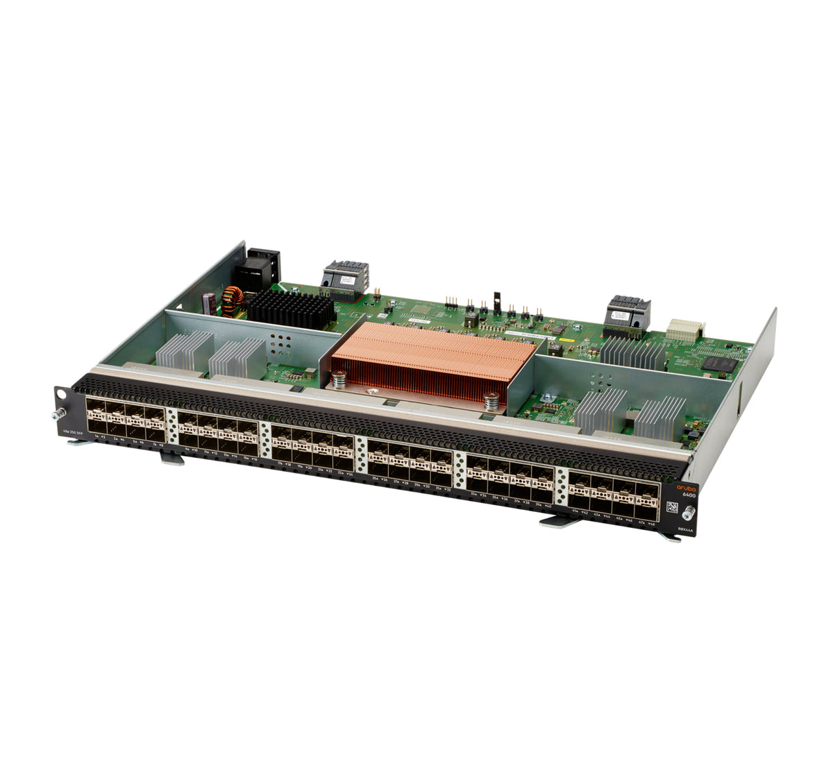 HPE Aruba Networking CX 6400 48‑port 1G/10G/25GbE SFP28 v2 Extended Tables network switch module