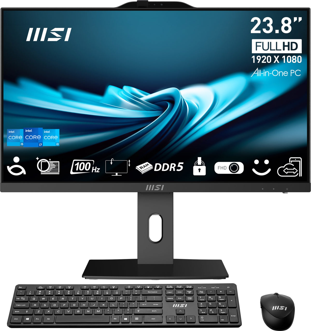 MSI Pro AP242P 14M-649XEU Intel® Core™ i5 i5-14400 60.5 cm (23.8") 1920 x 1080 pixels All-in-One PC 16 GB DDR5-SDRAM 512 GB SSD Wi-Fi 6E (802.11ax) Black