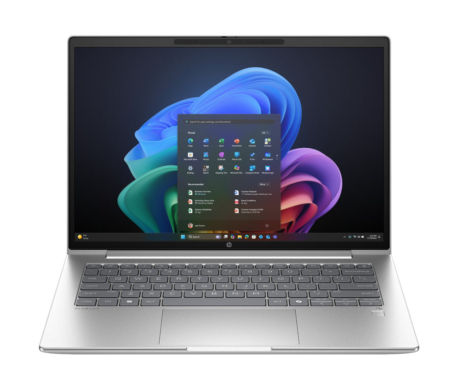 HP ProBook 4 G1q 14 inch Notebook Next Gen AI PC Wolf Pro Security Edition Copilot+ PC Snapdragon X1-26-100 Laptop 35.6 cm (14") WUXGA 32 GB LPDDR5x-SDRAM 1 TB SSD Wi-Fi 7 (802.11be) Windows 11 Pro Silver
