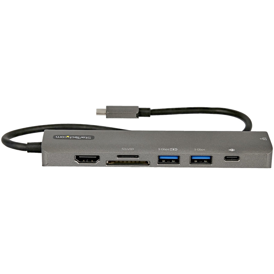 StarTech.com USB-C Multiport Adapter Hub, USB-C to 4K 60Hz HDMI, Gigabit Ethernet and 100W Laptop Charging for Macbook Pro / Air and Windows