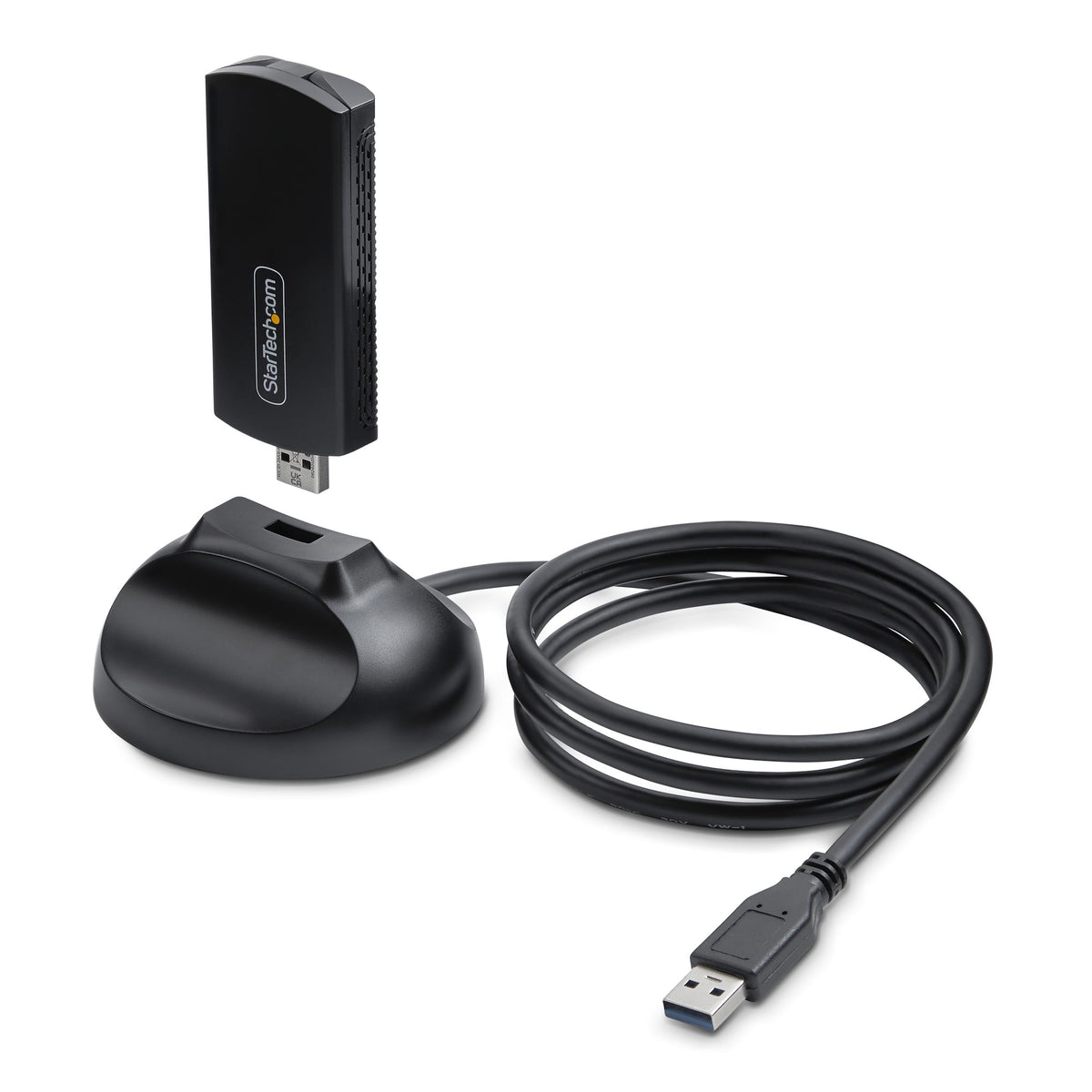 StarTech.com Wi-Fi 6E USB Adapter/Dongle, For Desktop/Laptop PC, Wireless NIC w/Foldable Antenna, WiFi Adapter Supports 802.11 b/g/n/ac/ax, 2.4/5/6 GHz Network Compatible