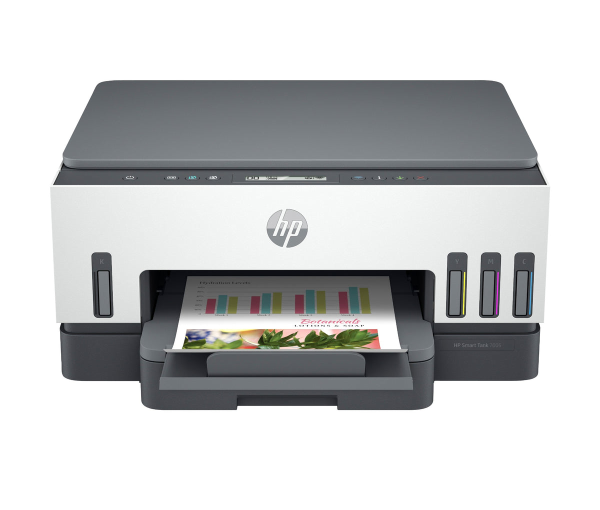 HP Smart Tank 7008 Wireless All-in-One Color Printer, Up to 2 Years of ink included; Two-sided printing; Copier, Scanner