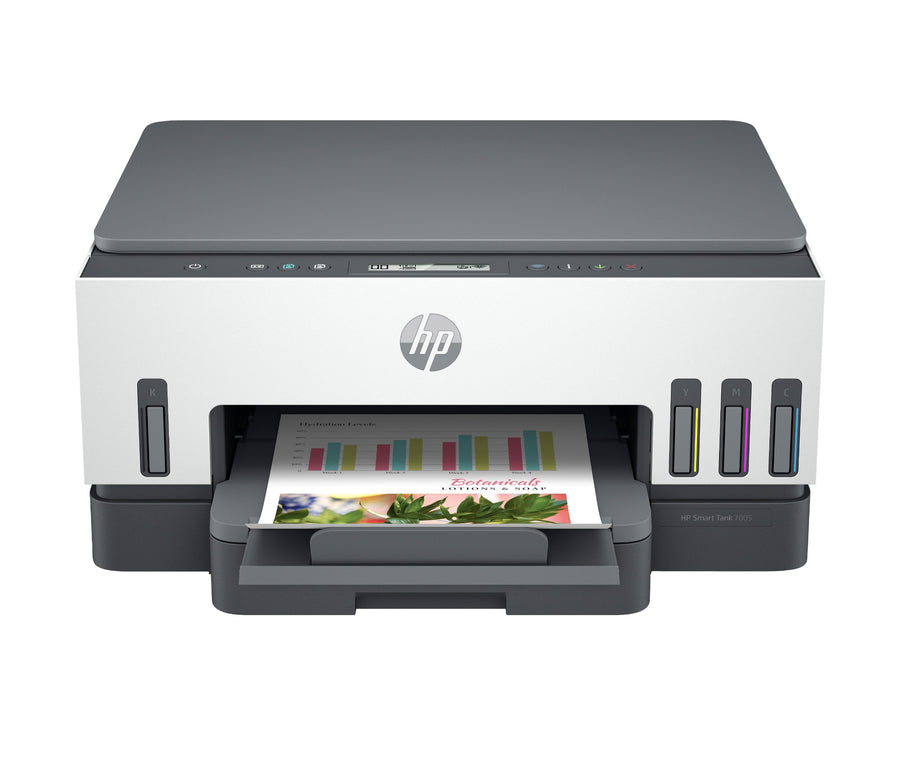 HP Smart Tank 7008 Wireless All-in-One Color Printer, Up to 2 Years of ink included; Two-sided printing; Copier, Scanner