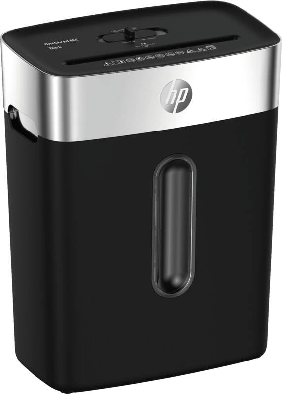 HP OneShred 8CC paper shredder Particle-cut shredding 68 dB 22 cm Black