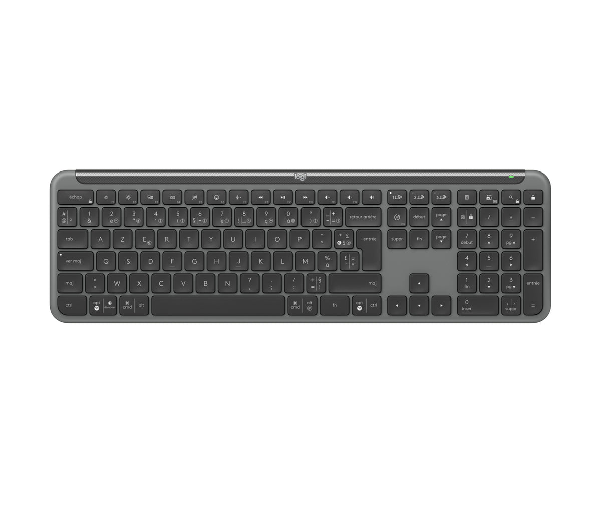 Logitech 920-012453 keyboard Office RF Wireless + Bluetooth AZERTY French Graphite