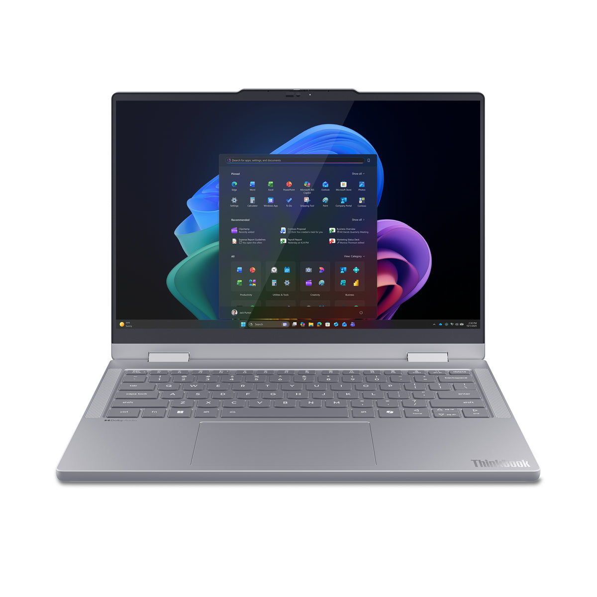 Lenovo ThinkBook 14 2-in-1 G6 IPL Copilot+ PC Intel Core Ultra 5 325 Hybrid (2-in-1) 35.6 cm (14") Touchscreen WUXGA 16 GB DDR5-SDRAM 512 GB SSD Wi-Fi 7 (802.11be) Windows 11 Pro German Grey