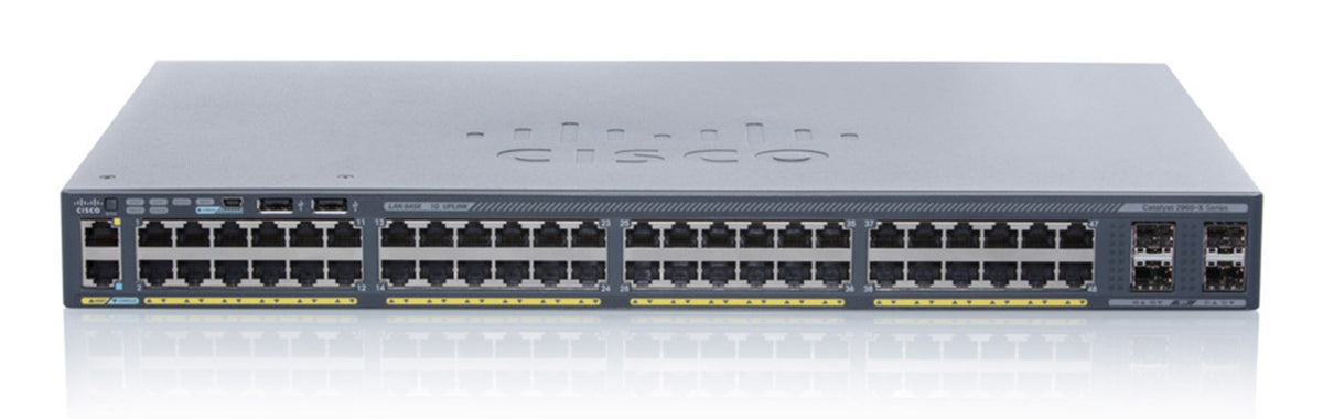 Cisco Catalyst 2960X-48FPD-L Network Switch, 24 Gigabit Ethernet Ports, 740W PoE Budget, two 10 G SFP+ Uplink Ports, Enhanced Limited Lifetime Warranty (WS-C2960X-48FPD-L)
