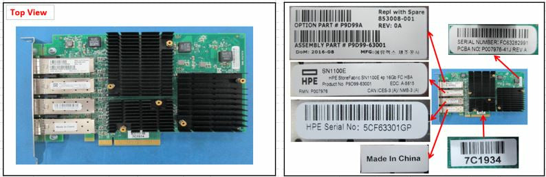 HPE P9D99AR interface cards/adapter Internal Fiber