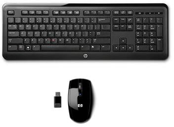 HP 697347-051 keyboard Mouse included RF Wireless AZERTY French Black