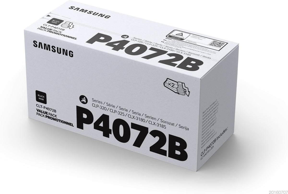 HP SU381A/CLT-P4072B Toner black twin pack, 2x1.5K pages ISO/IEC 19798 Pack=2 for Samsung CLP-320