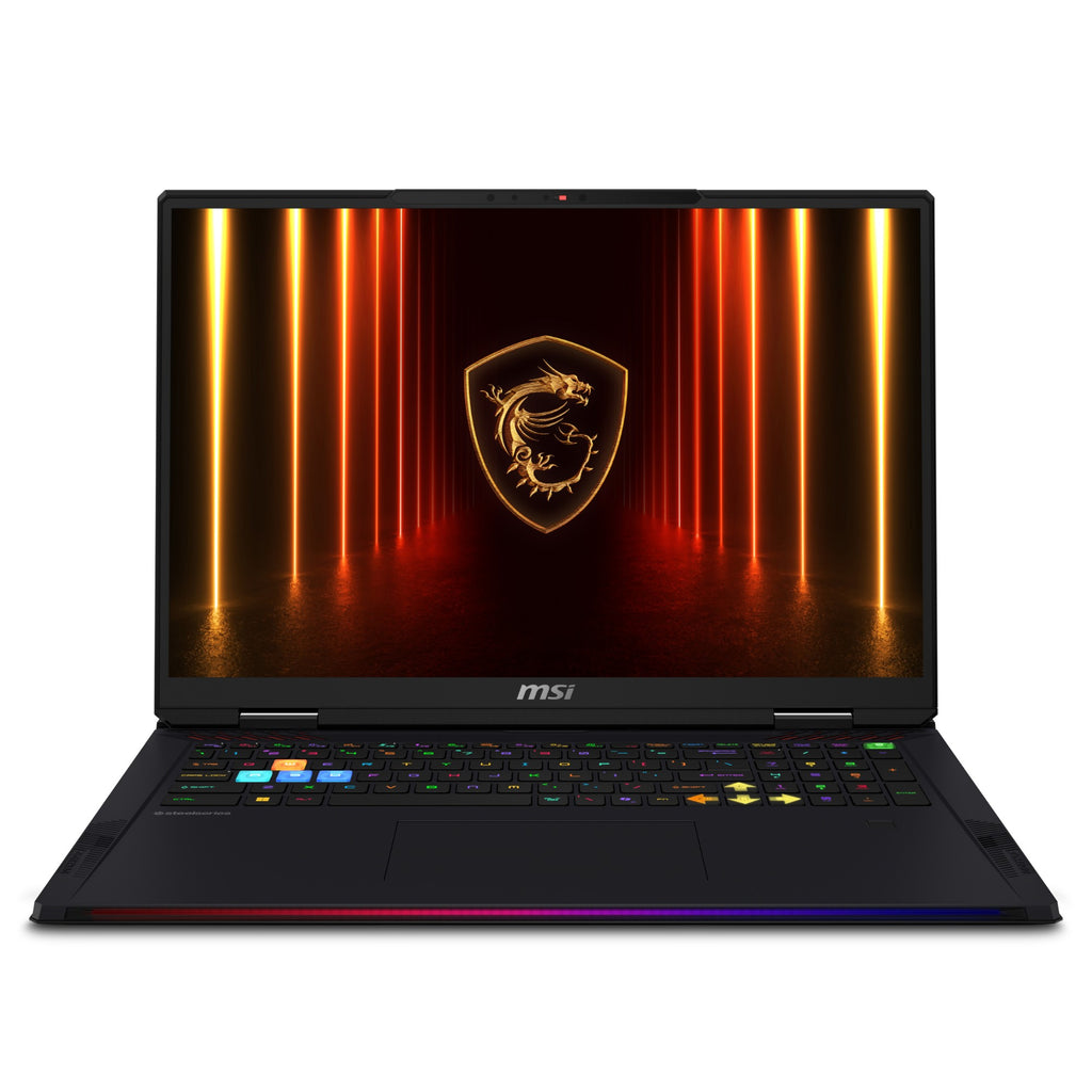 MSI Raider 18 HX AI A2XWIG-010UK Intel Core Ultra 9 285HX Laptop 45.7 cm (18") UHD+ 64 GB DDR5-SDRAM 4 TB SSD NVIDIA GeForce RTX 5080 Wi-Fi 7 (802.11be) Windows 11 Home Advanced Black QWERTY UK English