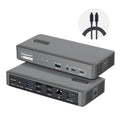 StarTech.com Dual-Monitor USB-C Docking Station, 4K 60Hz, HDMI or DisplayPort, 96W Laptop Charging, Gigabit Ethernet, Universal Smart Dock for Windows and macOS