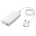 j5create JUP37185W 185W GaN PD 3.1 USB-C® 3-Port Charger-UK, Black