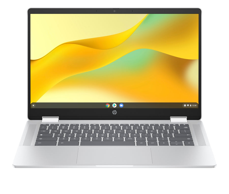HP Chromebook x360 14b-cd0001na Intel� N N200 35.6 cm (14") Touchscreen Full HD 8 GB LPDDR5-SDRAM 128 GB eUFS Wi-Fi 6 (802.11ax) ChromeOS Silver