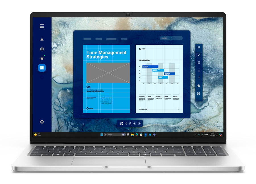 DELL Pro 16 PC16250 Intel Core Ultra 5 235U Laptop 40.6 cm (16") Full HD+ 16 GB DDR5-SDRAM 512 GB SSD Wi-Fi 6E (802.11ax) Windows 11 Pro Platinum, Silver QWERTY UK English