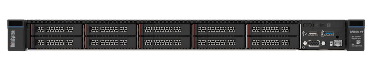 Lenovo ThinkSystem SR630 V3 server Rack (1U) Intel Xeon Silver 4510 2.4 GHz 32 GB DDR5-SDRAM 1100 W