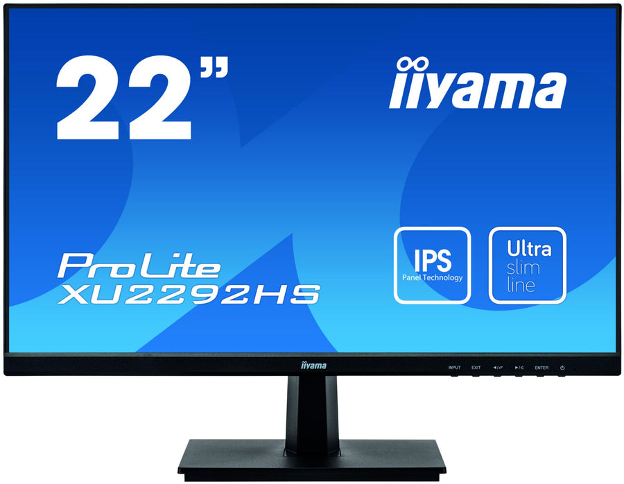 iiyama ProLite XU2292HS-B1 computer monitor 54.6 cm (21.5") 1920 x 1080 pixels Full HD LED Black
