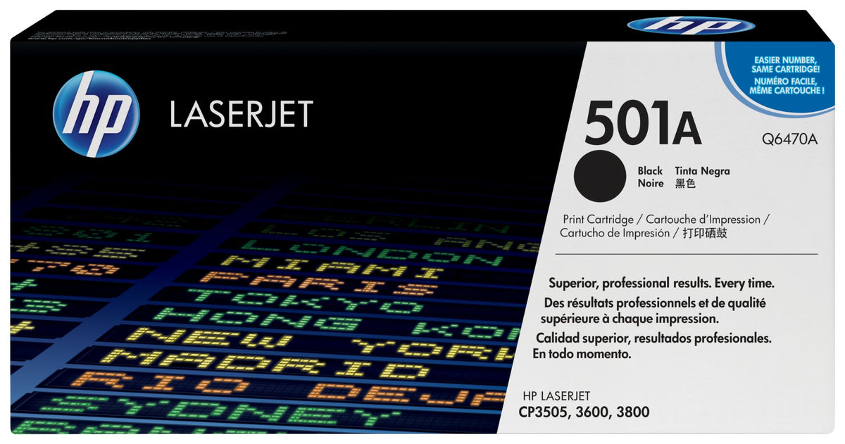 HP Q6470A/501A Toner cartridge black, 6K pages/5% for HP Color LaserJet 3600/3800