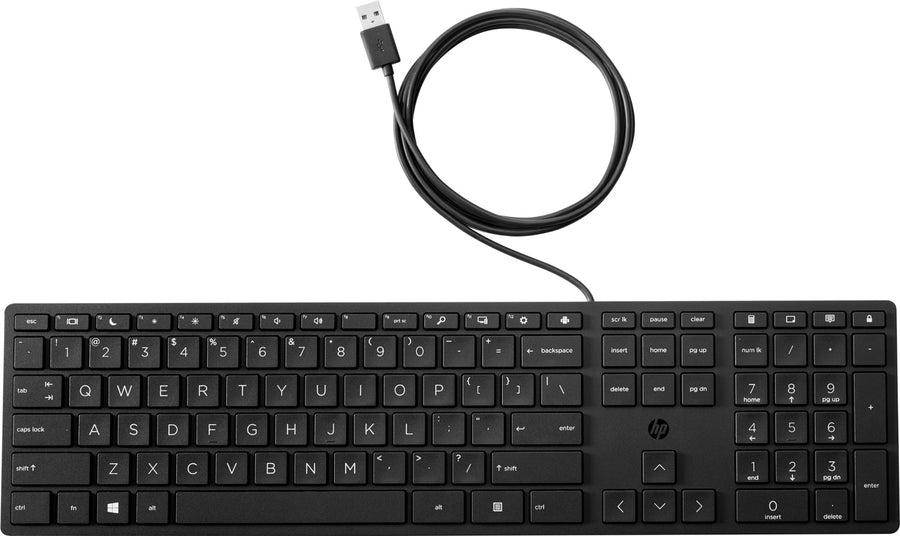 HP L95712-071 keyboard Office USB QWERTY Danish Black