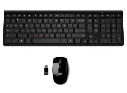 HP 671508-061 keyboard Mouse included RF Wireless Italian Black