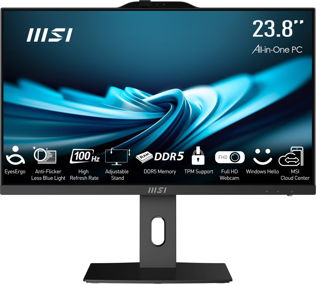 MSI Pro AP242P 14M Intel Core i5 14400 All in One PC, (16GB RAM, 512GB SSD, Windows 11PRO), 23.8 Inch IPS Screen/UHD Graphics/Type-C/USB/LAN/HDMI/DP/WiFi 6E/BT 5.3/VESA