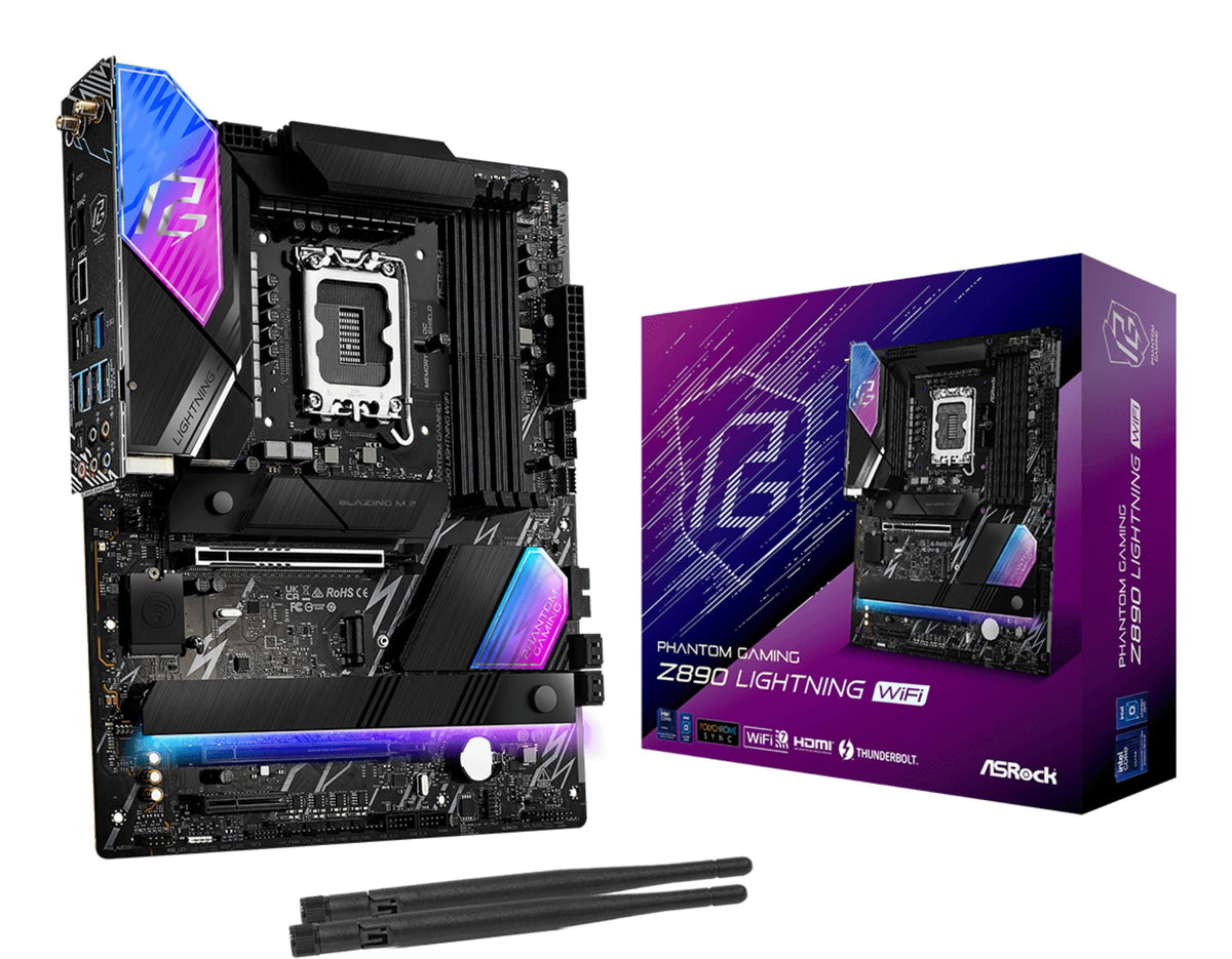 Asrock Z890 Lightning WiFi Intel Z890 LGA 1851 (Socket V1) ATX