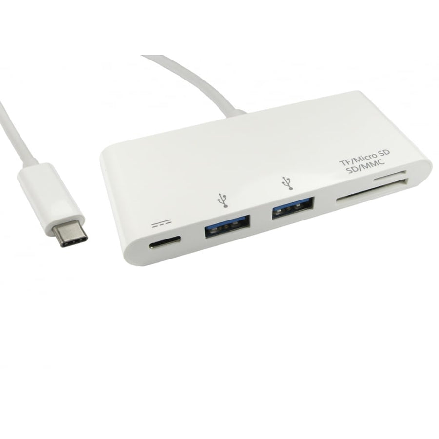 Cables Direct USB3C-HUB2CR-WPD USB 3.2 Gen 1 (3.1 Gen 1) Type-C White