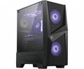 MSI MAG FORGE 100M Mid Tower Gaming Computer Case 'Black, 2x 120mm RGB PWM Fan, 1x 120mm Fan, 1-6 RGB Hub, Tempered Glass Panel, ATX, mATX, mini-ITX'