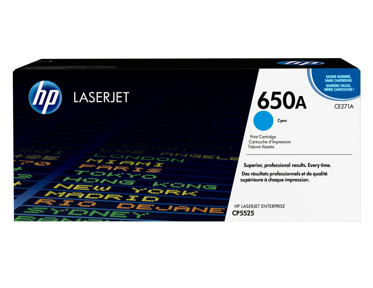 HP CE271A/650A Toner cartridge cyan, 15K pages ISO/IEC 19798 for HP CLJ CP 5525