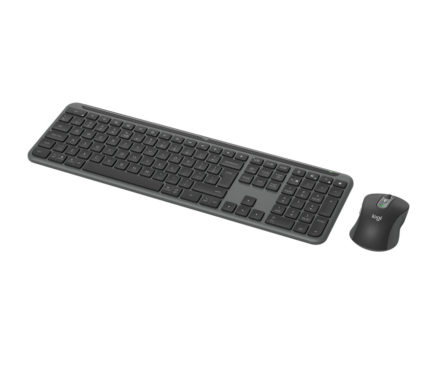 Logitech Signature Slim MK950 keyboard Mouse included Office RF Wireless + Bluetooth QWERTY US International Graphite