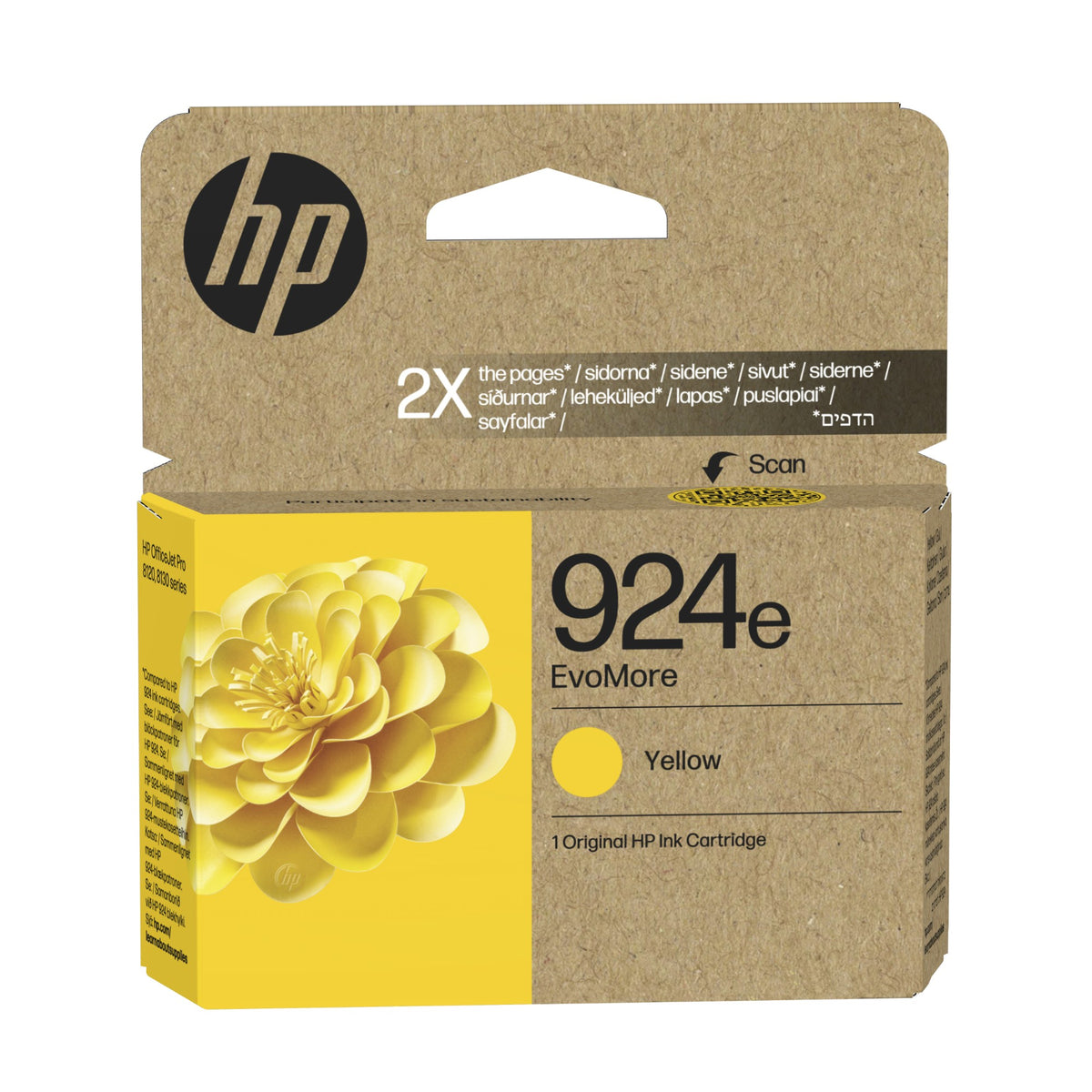 HP 4K0U9NE/924E Ink cartridge yellow EvoMore, 800 pages ISO/IEC 19752 9ml for HP OJ Pro 8120/e