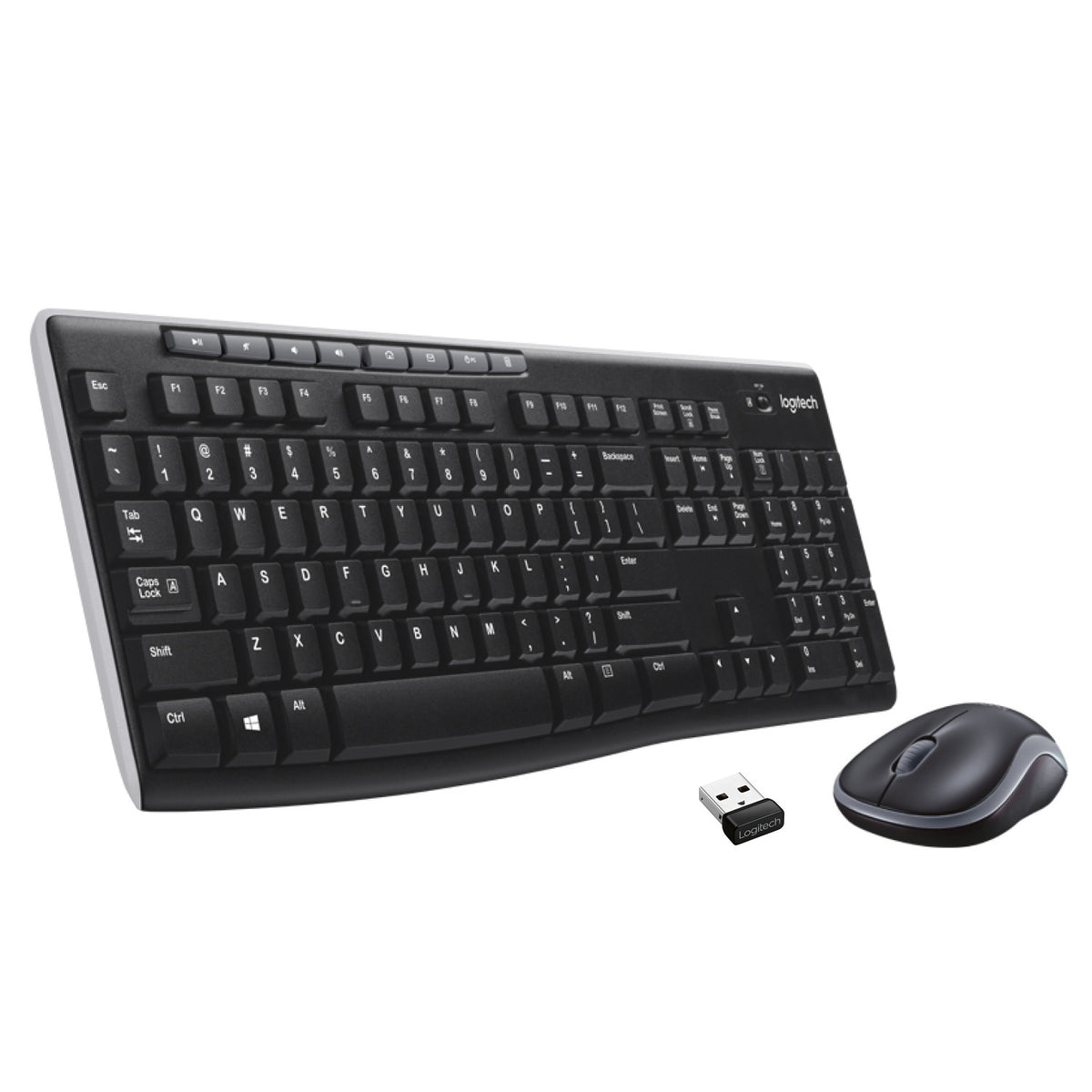 Logitech MK270 keyboard Mouse included Home RF Wireless QWERTY US International Black