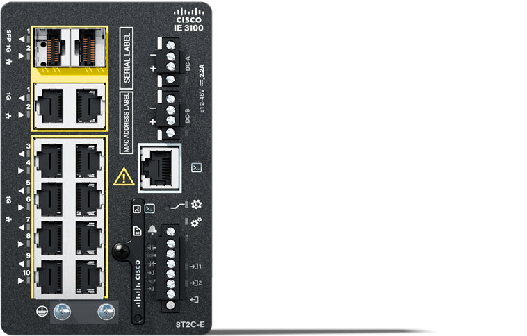 Cisco Catalyst IE3100 Managed L2 Gigabit Ethernet (10/100/1000) Power over Ethernet (PoE) Black
